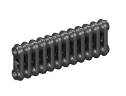 Стальной трубчатый радиатор Rifar Tubog 2018 B1, 12 секций титан, боковое подключение