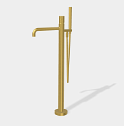 Смеситель для ванны и душа Fima Carlo Frattini Spillo Tech,  X Collection, брашировнаное золото (F3034T/6NXOS)