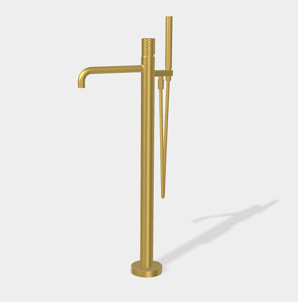 Смеситель для ванны и душа Fima Carlo Frattini Spillo Tech,  X Collection, брашировнаное золото (F3034T/6NXOS)