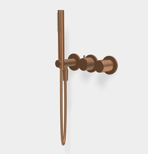 Смеситель для душа Fima Carlo Frattini Spillo Tech, G Collection, на 2 потребителя, бронза брашированная янтарная (F3049TWX8GZS)