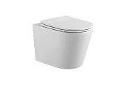 Унитаз-компакт подвесной AQUATEC ВЕГА TORNADO 490*360*320мм, тонкое сиденье с механизмом плавного закрывания, крепеж AQ1904T-00