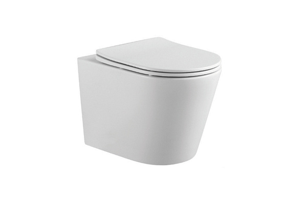 Унитаз-компакт подвесной AQUATEC ВЕГА TORNADO 490*360*320мм, тонкое сиденье с механизмом плавного закрывания, крепеж AQ1904T-00