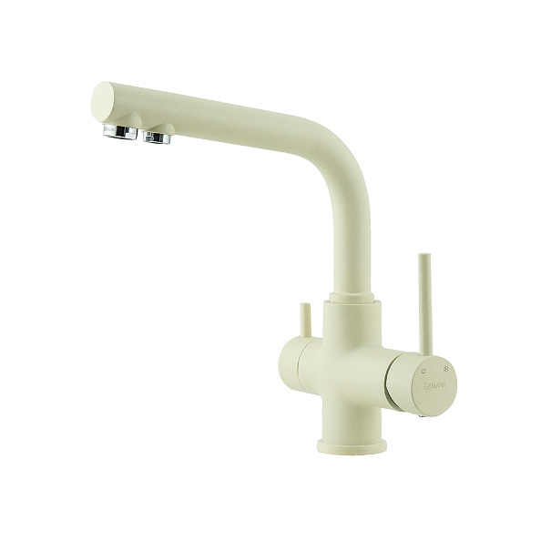 Смеситель для кухни Lemark COMFORT с подключением к фильтру питьевой воды, цвет: шампань (LM3061PSH)