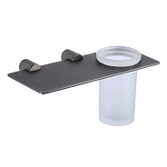 Стакан стеклянный с настенным держателем Savol S-002158Q