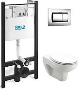 Комплект Roca Victoria унитаз, инсталляция,сиденье,кнопка (893100000)