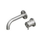 Смеситель для раковины Quadro design Source, сталь шлифованная/брашированная (13 14.00 AS)