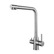 Смеситель для кухни с подключением фильтра Shevanik S248L, сатин