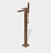 Смеситель для ванны и душа Fima Carlo Frattini Zeta, бронза брашированная янтарная (F3964/4NZS)