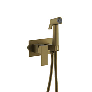 Смеситель с гигиенической лейкой золотой (B55808-5)