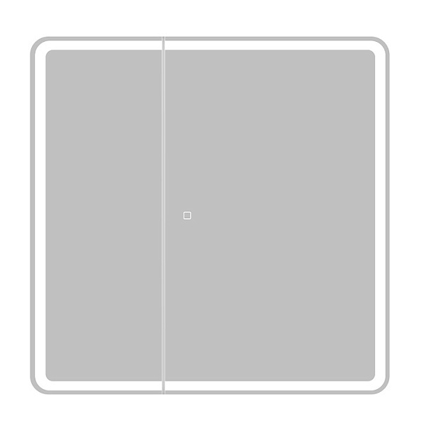 Зерк-ный шкаф с двумя расп. дверцам BelBagno Marino 800 х 155 х 800 (SPC-MAR-800/800-2A-LED-TCH)