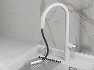 Смеситель для кухни GRANULA (9010, АЛЮМИНИУМ)