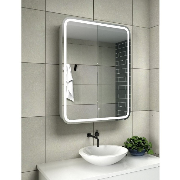 Зеркало-шкаф с LED подсветкой Relisan ANGELICA Гл000024694, 60x80