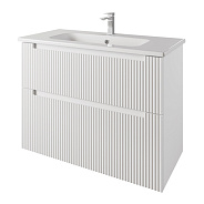 Тумба с раковиной подвесная Dreja Euphoria 100 см, белый