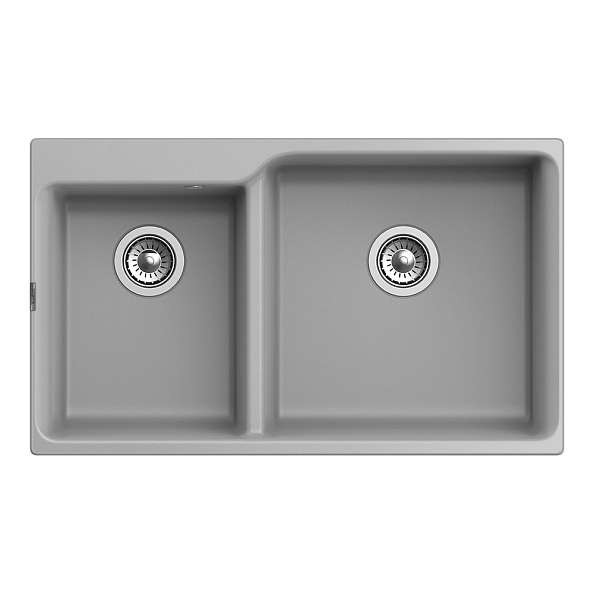Кухонная мойка Rivelato AXEL X-90D, серый металлик