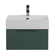 Тумба подвесная под раковину с выдвижным ящиком Cezares Premium 500х440х250, Verde opaco (55415)