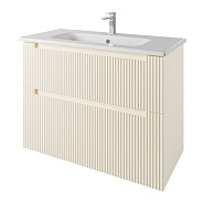 Тумба с раковиной подвесная Dreja Euphoria 100 см, бежевый