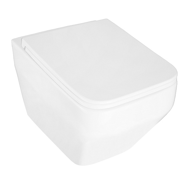 Унитаз подвесной Azario MONEO 530х365х370 безободковый, слив "Торнадо", в комплекте с быстросъемным сидением микролифт (AZ-0062 UQ1)