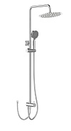 Душевая стойка BelBagno Ancona, хром (ANCONA-DOC2FD-CRM)