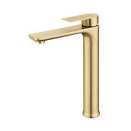Смеситель Prohanss для раковины высокий монолитный, золотой сатин (P35.15.03)