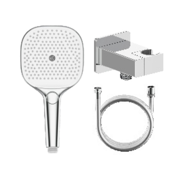 Лейка для душа с держателем (с подключением шланга) и шлангом Raglo R476.40, хром