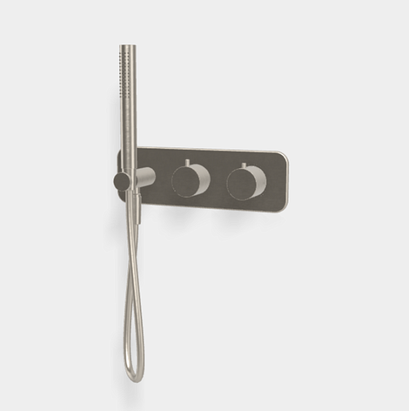 Смеситель для душа Fima Carlo Frattini Fimatherm, на 2 потребителя, никель брашированный (F3149WX3SN)