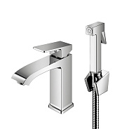 Смеситель Prohanss для раковины с гигиеническим душем монолитный, хром (P60.12)