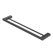 Полотенцедержатель двойной Cezares Stylus, черный матовый (STYLUS-THD-60-NOP)