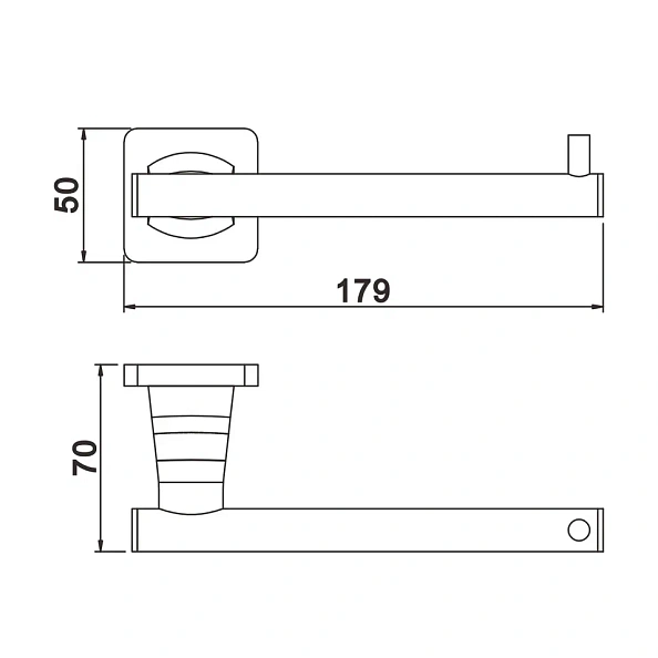 Держатель для туалетной бумаги Rose RG1505H, черный