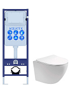 SET AQUATEK ЕВРОПА INS-017 (рама AQUATEK INS-0000017 (без клавиши и крепежа)+унитаз ЕВРОПА AQ1901-00 с тонким сиденьем soft-close)