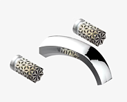 Смеситель для раковины THG Nihal black porcelain, хром (U2P A02 40SGB)