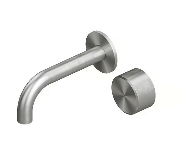 Смеситель для раковины Quadro design Stereo, сталь брашированная (16 10.00 AS)