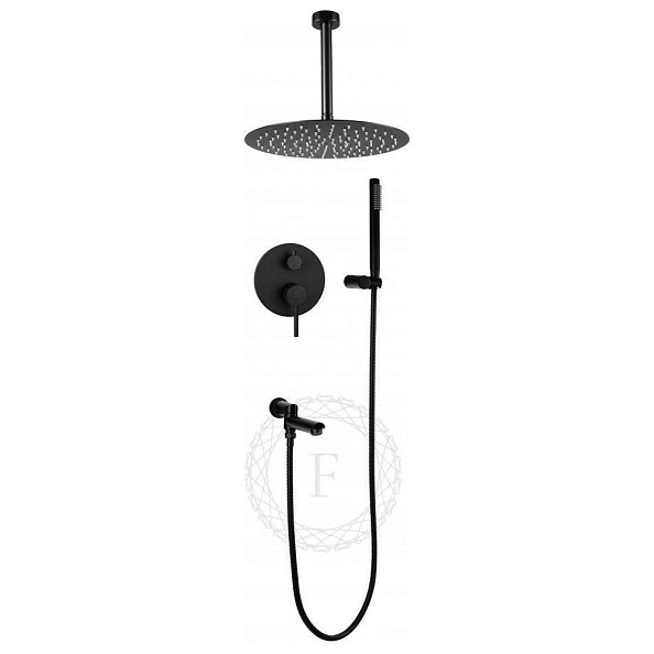 Душевая система встраиваемая FILARETE Roun FL1022BL, черный