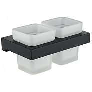 Стакан для ванной комнаты двойной Grocenberg AC0022BL, черный