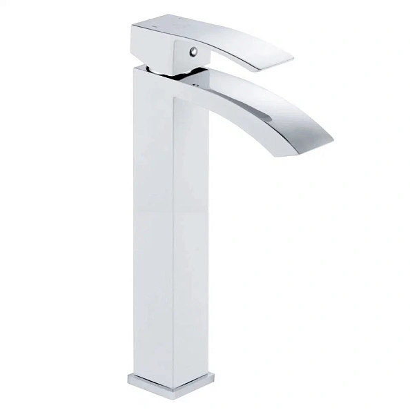 Смеситель для раковины высокий Rose R15F R1511F, белый/хром