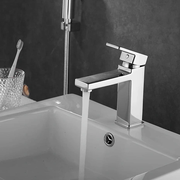 Смеситель для раковины с гигиеническим душем Shevanik S8271, хром