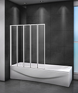Шторка на ванну Cezares Relax 120x140 мм, прямоугольная, хром (RELAX-V-5-120/140-C-Bi)