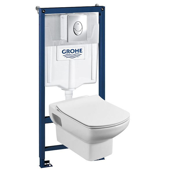Комплект инсталляция и унитаз подвесной стандартные Grohe Rapid SL Dama Senso, белый (38721001R1)