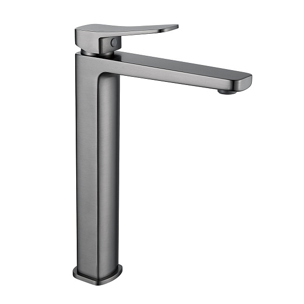 Смеситель для раковины высокий  Raffine F1199T, оружейная сталь