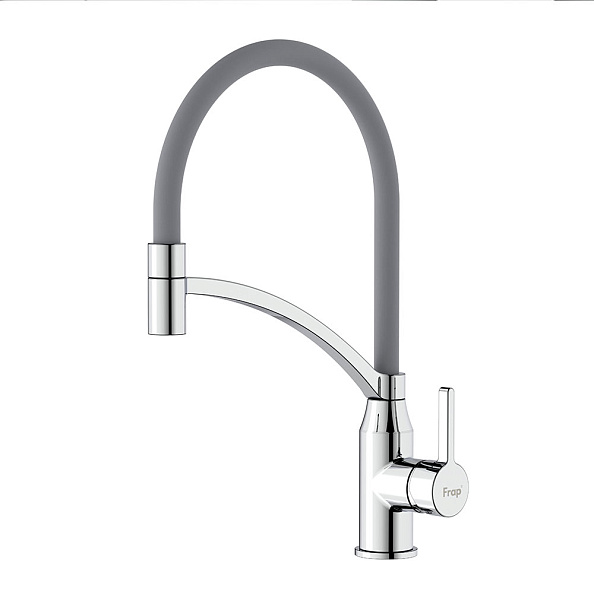 Смеситель для кухни с гибким изливом FRAP F4552, хром