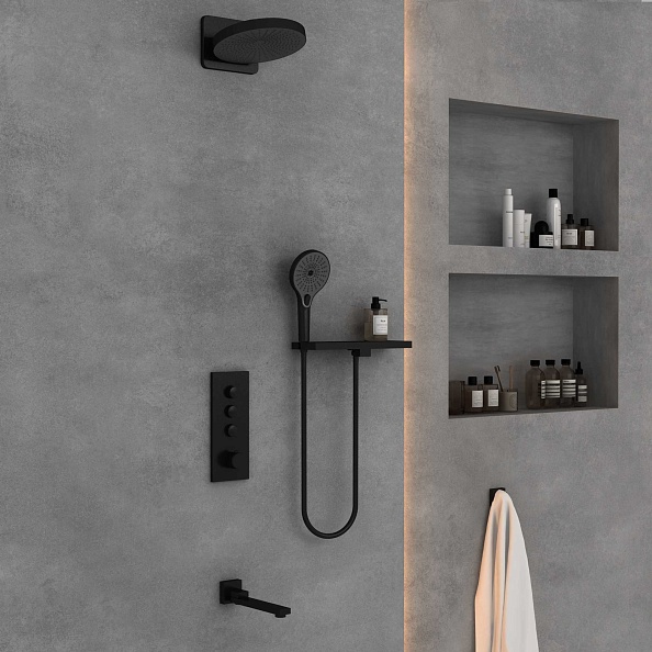 Душевой комплект Vincea VSFW-433TI1RMB встраиваемый, черный