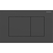 115.629.14.1 Смывная клавиша Geberit Sigma40 для двойного смыва, квадратная: Нерж. Сталь/Чёрная матовая окрашенная