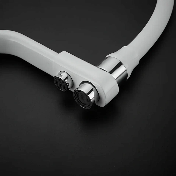 Смеситель для кухни Rose R558C, белый