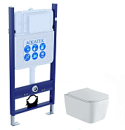 SET AQUATEK ЛИБРА N-14 cm (рама AQUATEK Standard INS-0000014(без клавиши и крепежа)+унитаз ЛИБРА New компакт AQ1148N-00 с тонким сиденьем soft-close