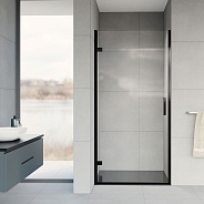 Душевая дверь Vincea Flex (VDP-1F900CLB) 900х2000 мм, черный, стекло прозрачное