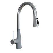 Смеситель для кухни с выдвижным изливом Florentina ВИТА 313.29Н.1223.307, серый шёлк