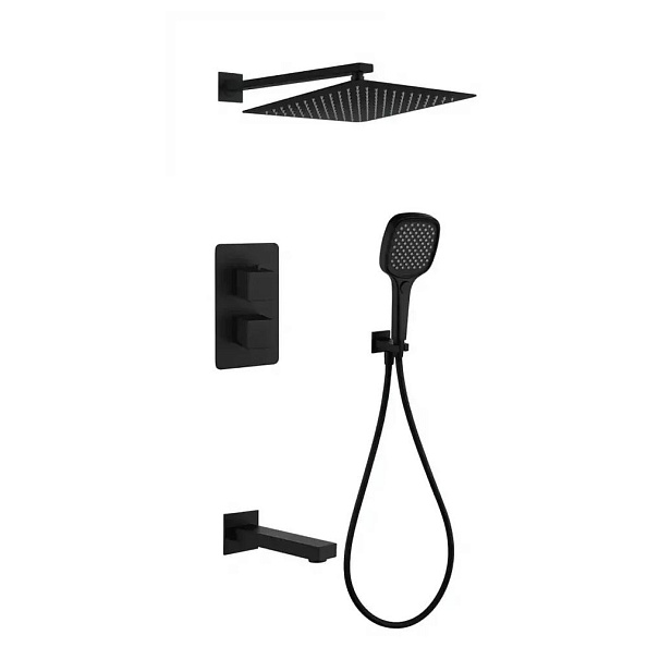 Душевая система встраиваемая Grocenberg GB5050BL, черный