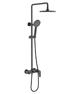 AQ2140MB БЕТТА душевая система (смеситель для ванны) 220мм, матовый черный