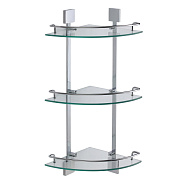 Полка угловая тройная (стеклянная) Savol S-065322A-3