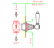 Вентиль Nicolazzi P.Mont Blanc, запорный, 3/4", English Gold (4912EXT GF 78)