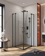 Душевой уголок Cezares Slider 80x90x195 мм, прямоугольный, nero (SLIDER-AH-2-80/90-90/100-C-NERO)